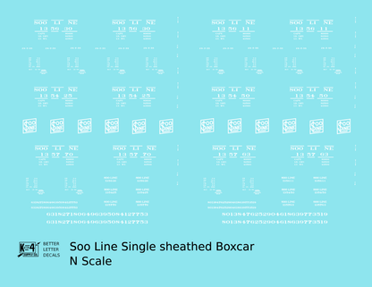 Soo Line Single Sheathed Boxcar White