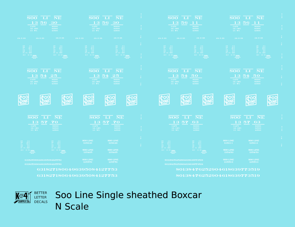 Soo Line Single Sheathed Boxcar White