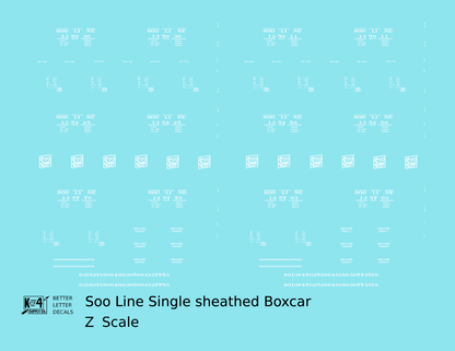 Soo Line Single Sheathed Boxcar White