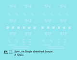 Soo Line Single Sheathed Boxcar White