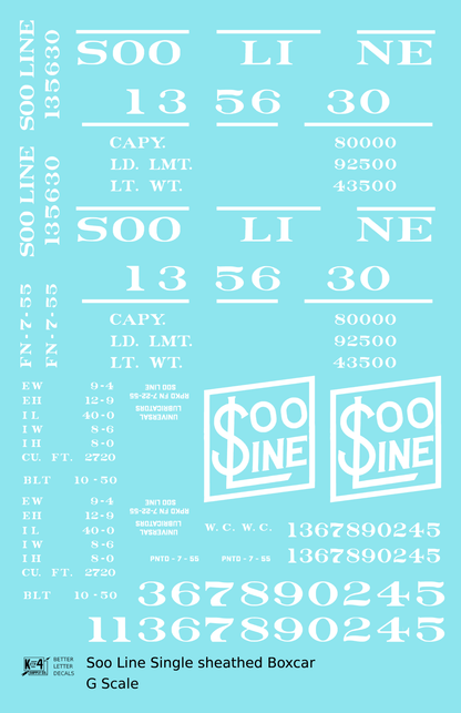 Soo Line Single Sheathed Boxcar White