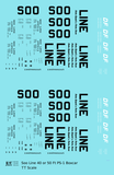 Soo Line 40 / 50 Ft PS-1 Boxcars Black Block Letter