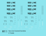 Soo Line Covered Gondola Black Colormark - Decal - Choose Scale