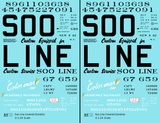 Soo Line Covered Gondola Black Colormark - Decal - Choose Scale