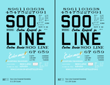 Soo Line Covered Gondola Black Colormark - Decal - Choose Scale