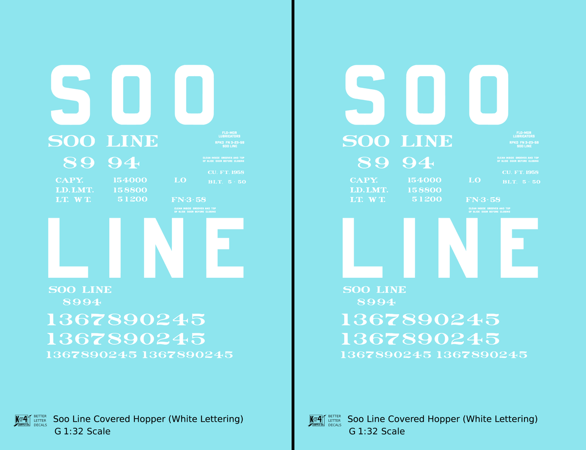 Soo Line Covered Hopper White