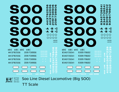 Soo Line Diesel Locomotive Black SOO