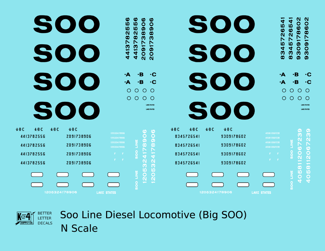 Soo Line Diesel Locomotive Black SOO