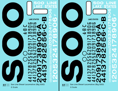 Soo Line Diesel Locomotive Black SOO