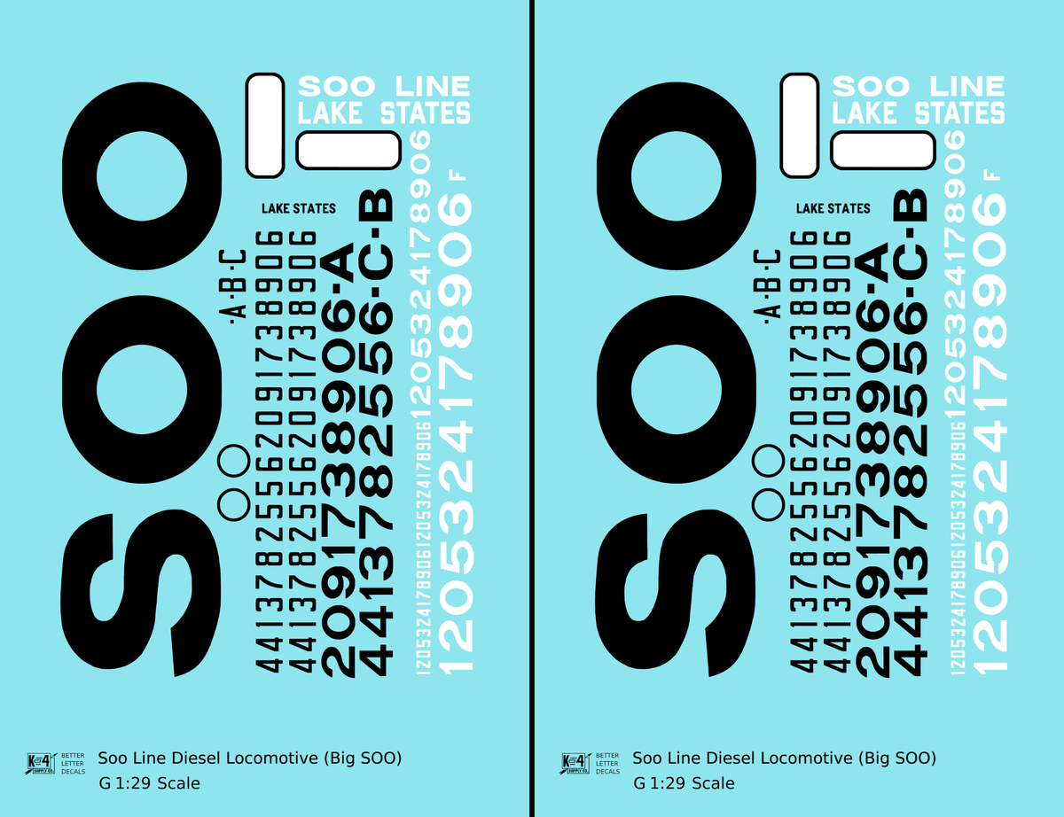 Soo Line Diesel Locomotive Black SOO