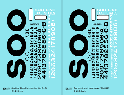 Soo Line Diesel Locomotive Black SOO