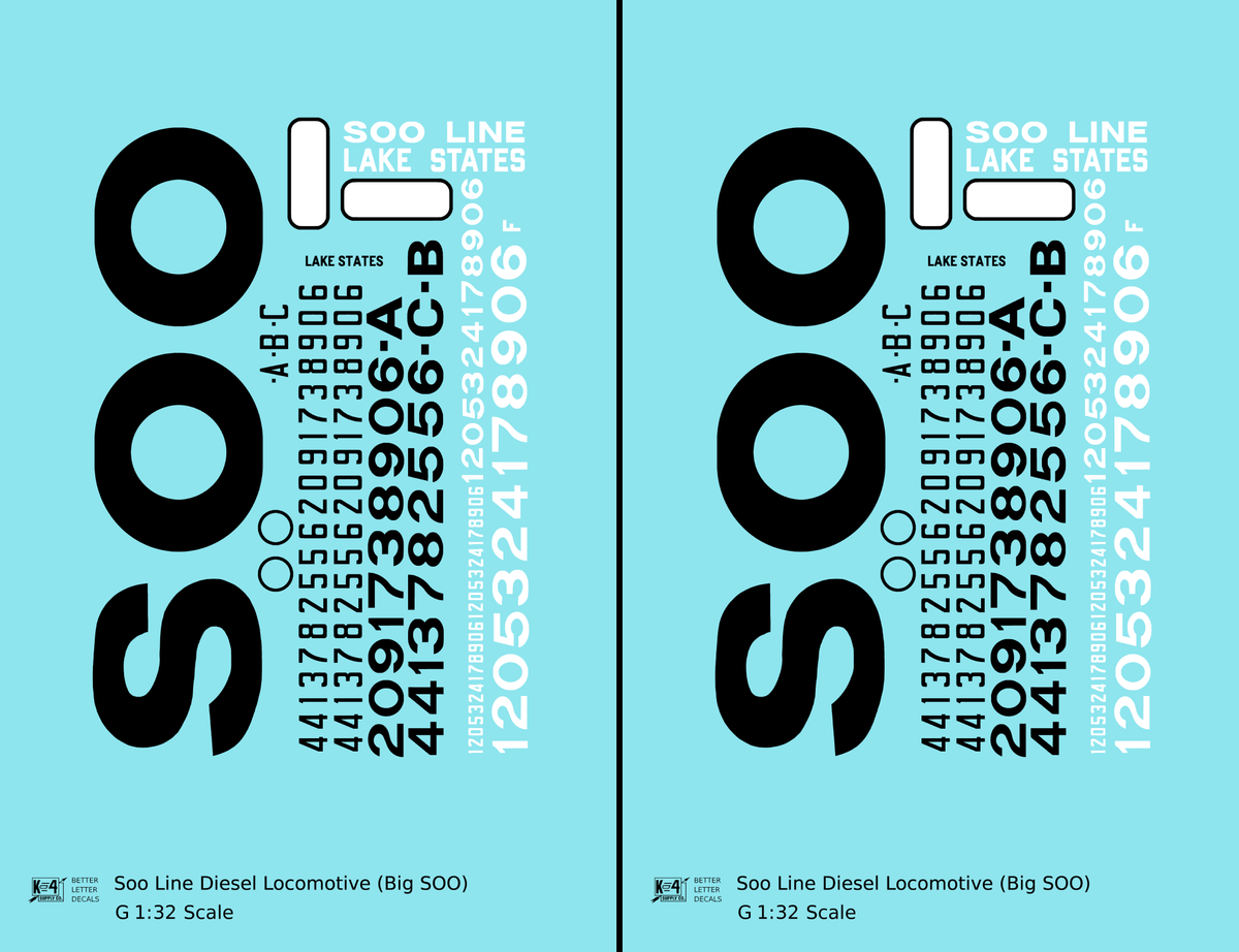 Soo Line Diesel Locomotive Black SOO