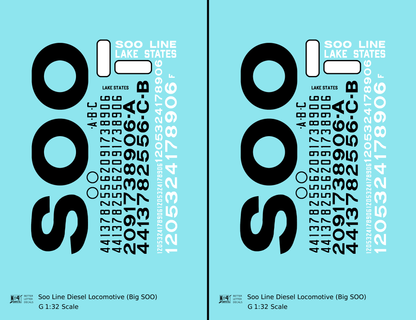 Soo Line Diesel Locomotive Black SOO