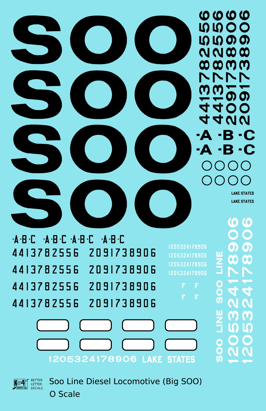 Soo Line Diesel Locomotive Black SOO
