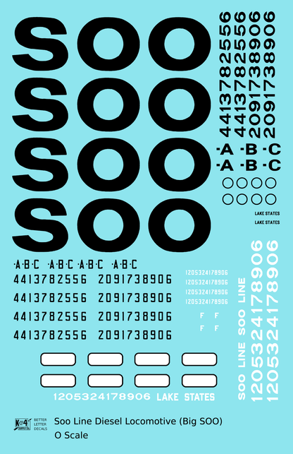 Soo Line Diesel Locomotive Black SOO
