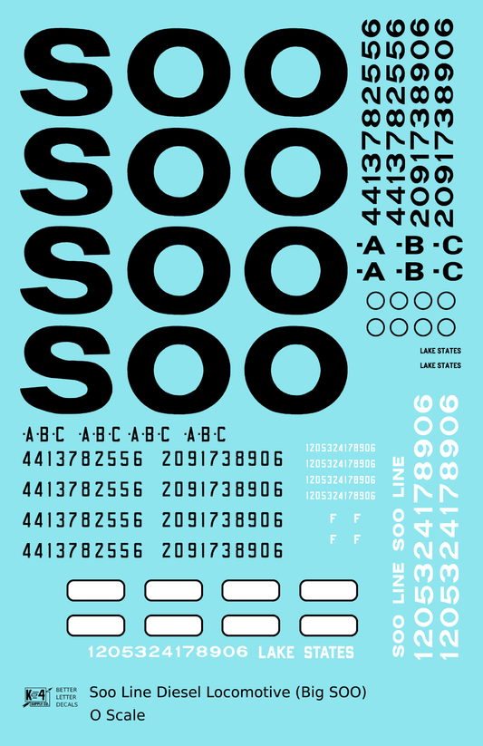 Soo Line Diesel Locomotive Black SOO