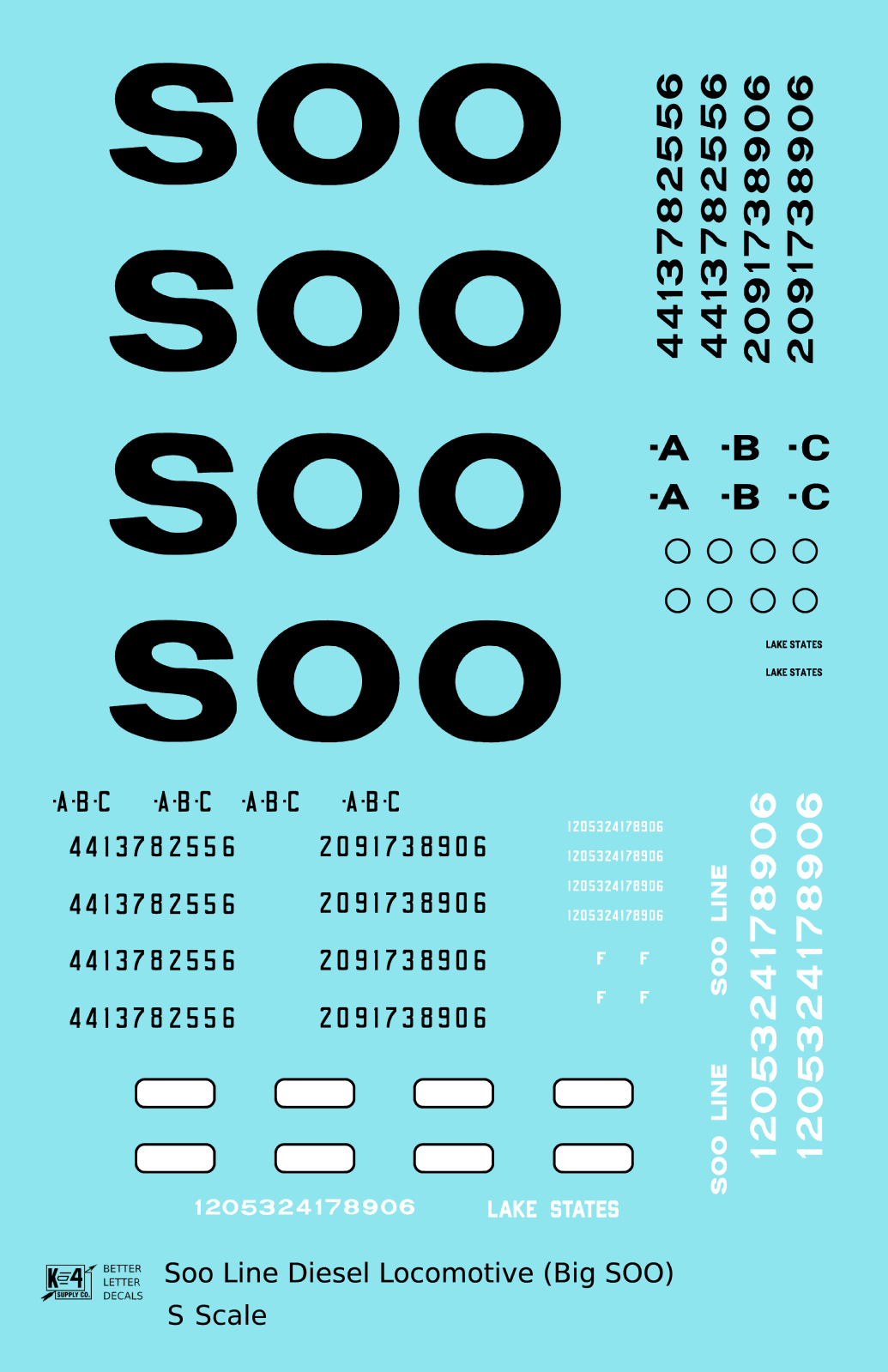 Soo Line Diesel Locomotive Black SOO