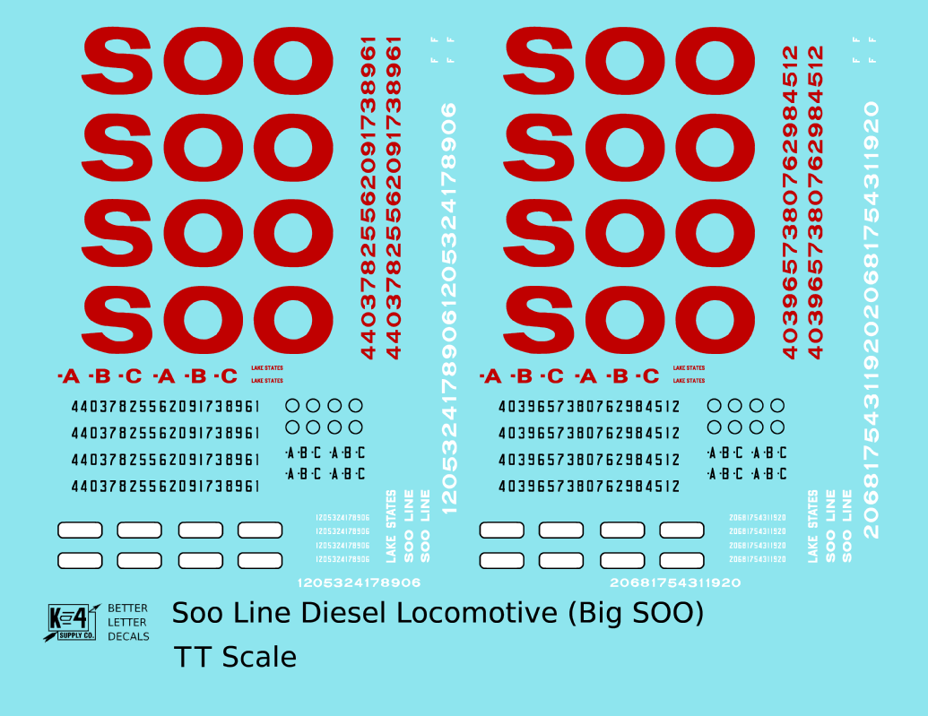 Soo Line Diesel Locomotive Red SOO