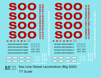 Soo Line Diesel Locomotive Red SOO