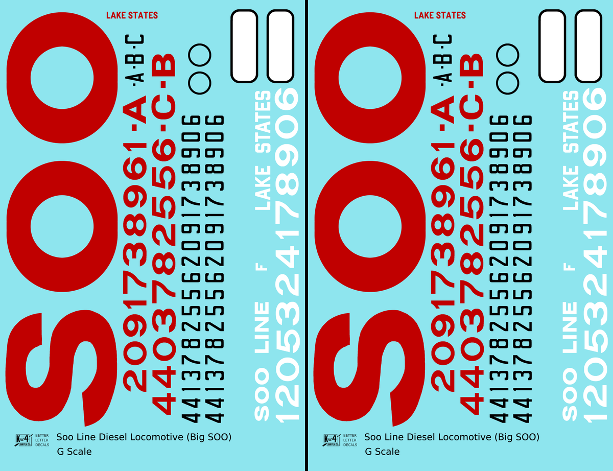 Soo Line Diesel Locomotive Red SOO