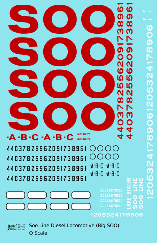 Soo Line Diesel Locomotive Red SOO