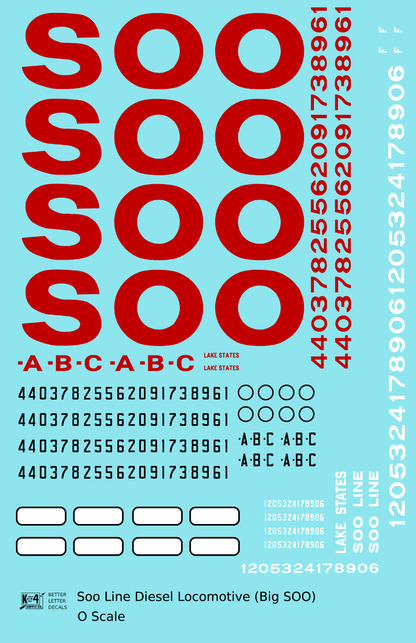 Soo Line Diesel Locomotive Red SOO