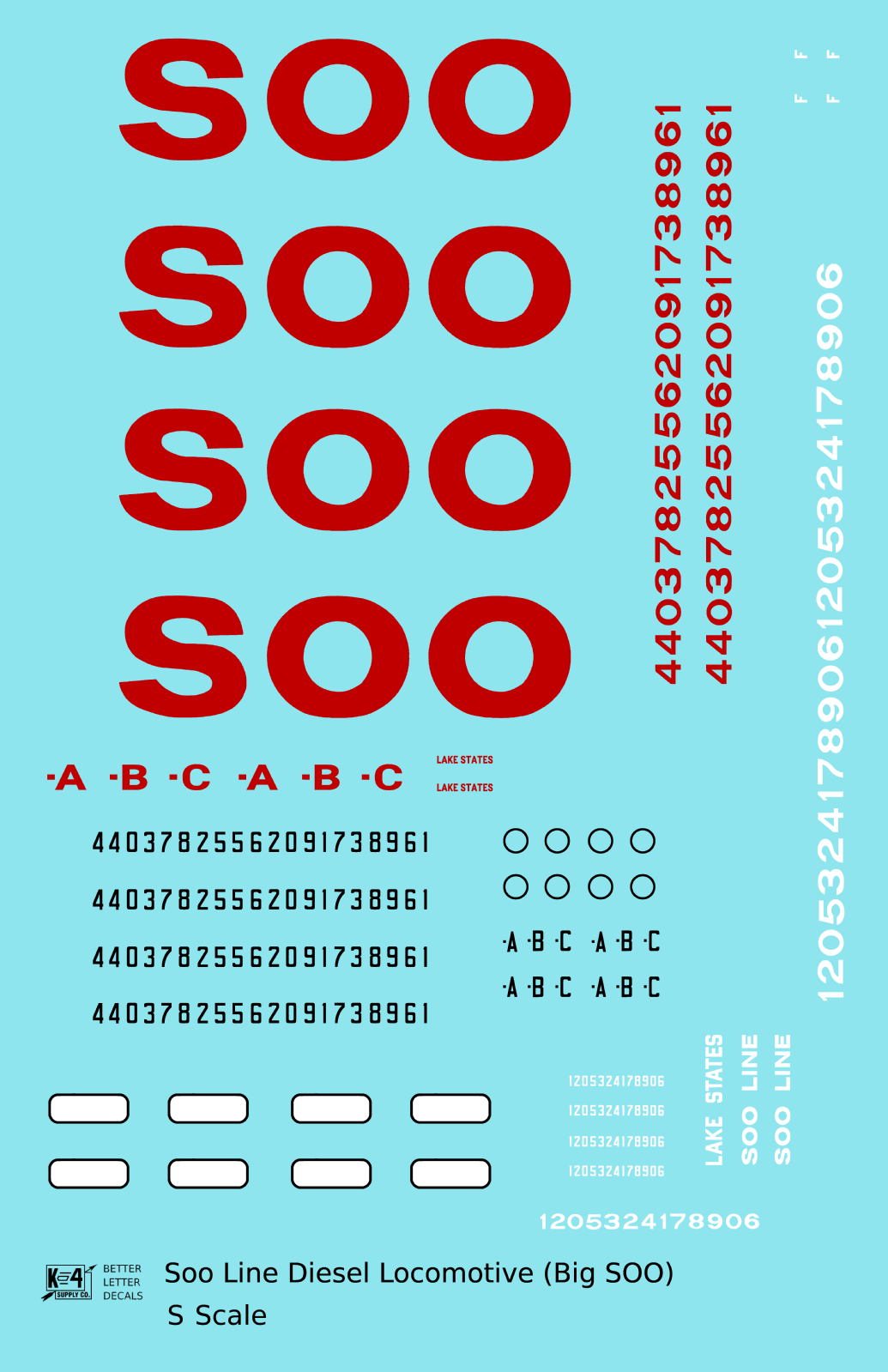 Soo Line Diesel Locomotive Red SOO
