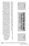 Southern Railway 20 Ft Intermodal Container Black  - Decal