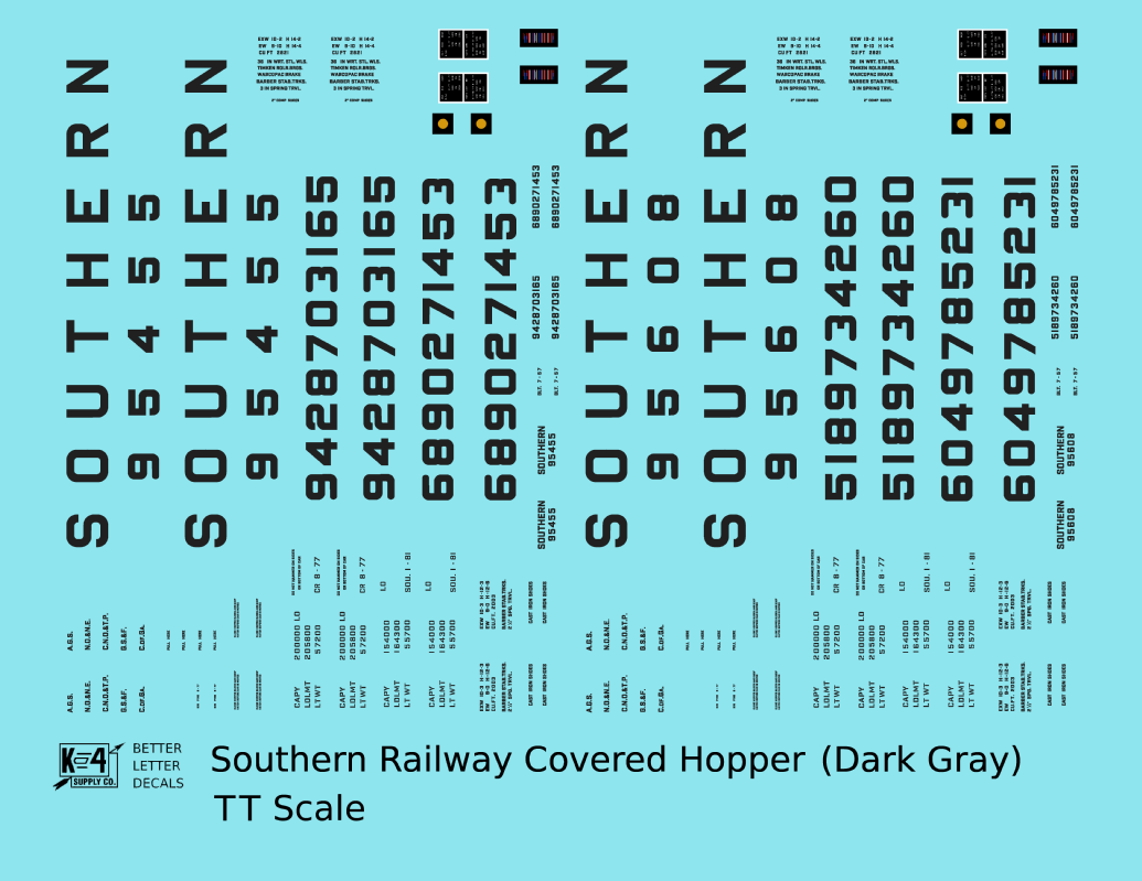 Southern Railway Covered Hopper Dark Gray