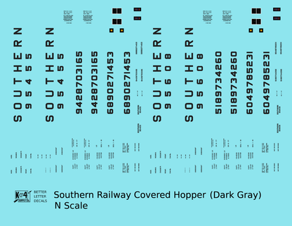 Southern Railway Covered Hopper Dark Gray
