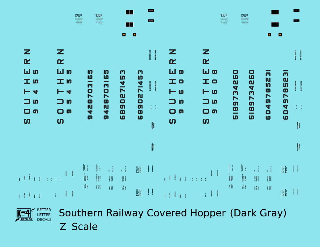 Southern Railway Covered Hopper Dark Gray