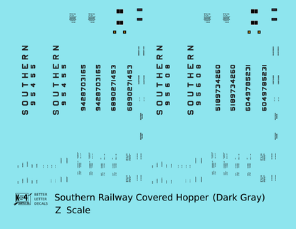 Southern Railway Covered Hopper Dark Gray