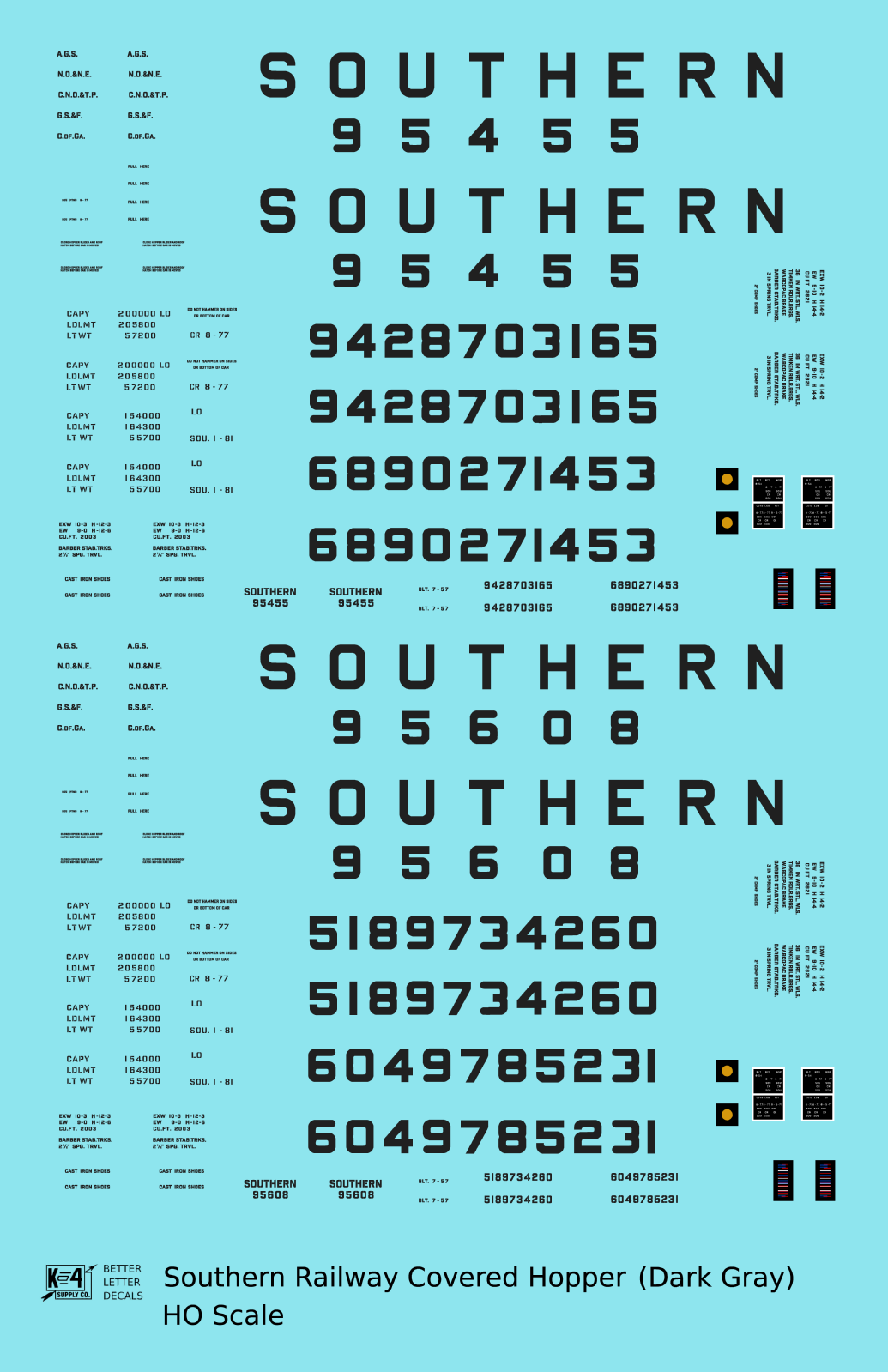 Southern Railway Covered Hopper Dark Gray