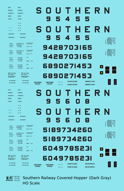 Southern Railway Covered Hopper Dark Gray