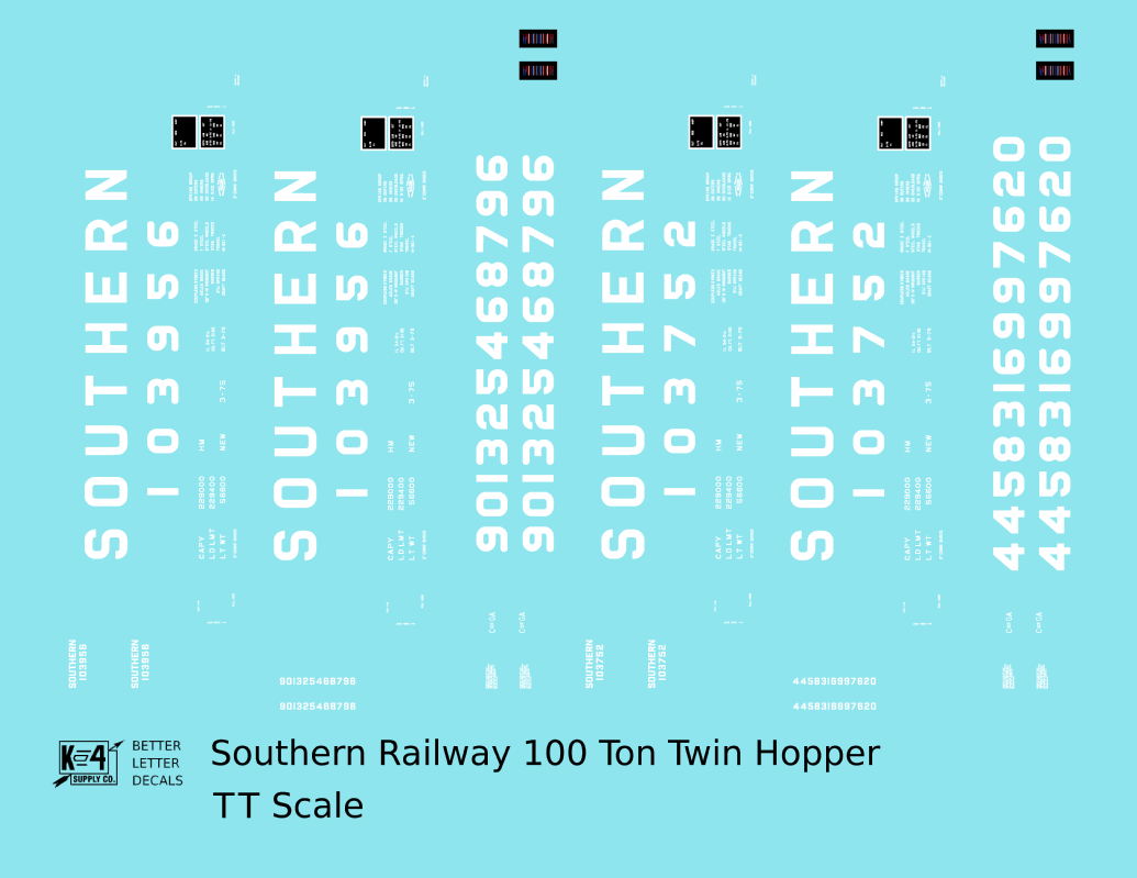 Southern Railway 100 Ton Twin Hopper White