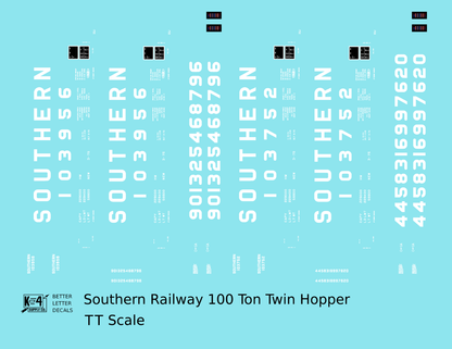 Southern Railway 100 Ton Twin Hopper White