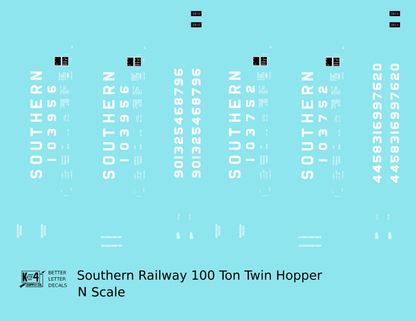 Southern Railway 100 Ton Twin Hopper White