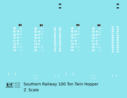 Southern Railway 100 Ton Twin Hopper White