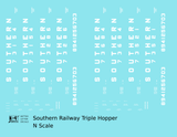 Southern Railway Ribbed Triple Hopper White