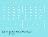 Southern Railway Ribbed Triple Hopper White