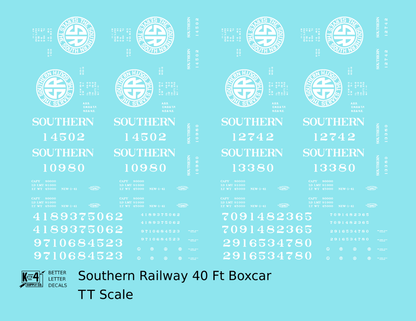 Southern Railway 40 Ft Boxcar White