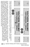 Southern Railway 40 Ft Semi Trailer Or Intermodal Container Black  - Decal