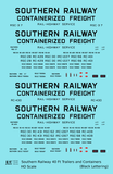 Southern Railway 40 Ft Semi Trailer Or Intermodal Container Black  - Decal - Choose Scale