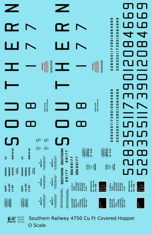 Southern Railway 4750 Cu Ft. Covered Hopper Black