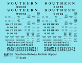 Southern Railway Airslide Hopper Car Black Roman Lettering