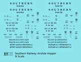 Southern Railway Airslide Hopper Car Black Roman Lettering