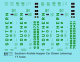 Southern Railway Airslide Hopper Car Green Block Lettering