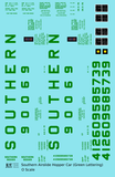 Southern Railway Airslide Hopper Car Green Block Lettering