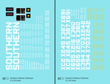 Southern Railway Caboose White  - Decal - Choose Scale