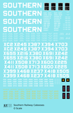 Southern Railway Caboose White  - Decal Sheet